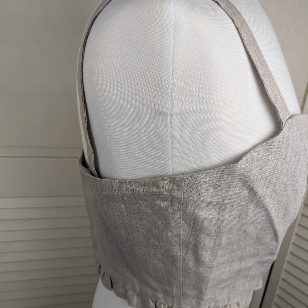 618 Six One Eight | Cropped Linen Blouse - Picture 3 of 7